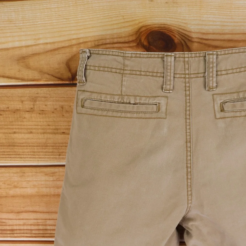 No Boundaries Shorts Mens Size 32‎ Brown 100% Cotton Chinos Pockets Flat Front